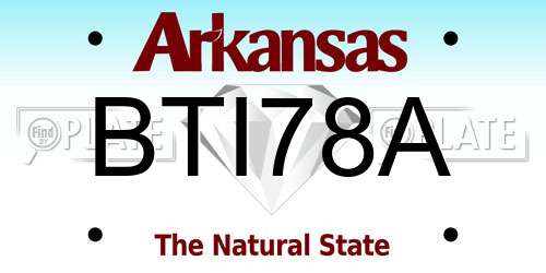 BTI78A Arkansas License Plate
