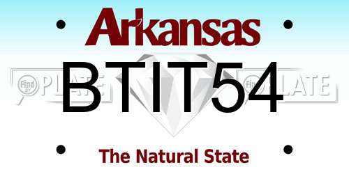 BTIT54 Arkansas License Plate