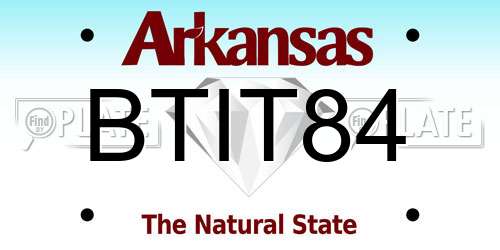 BTIT84 Arkansas License Plate