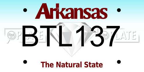 BTL137 Arkansas License Plate