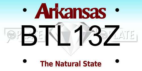 BTL13Z Arkansas License Plate