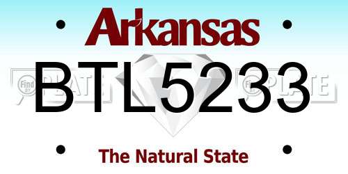 BTL5233 Arkansas License Plate