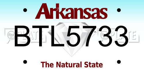 BTL5733 Arkansas License Plate