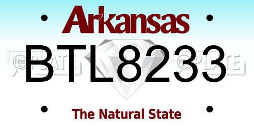 BTL8233 Arkansas License Plate