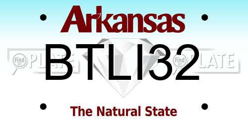 BTLI32 Arkansas License Plate