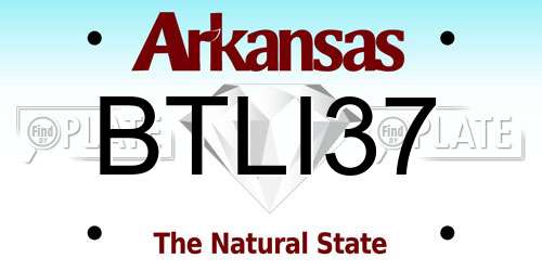BTLI37 Arkansas License Plate