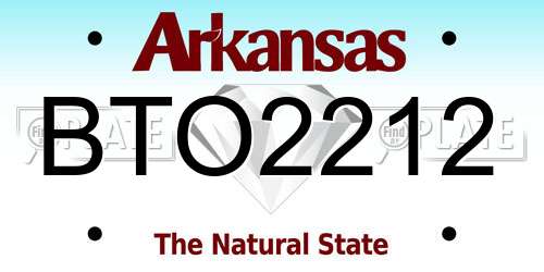BTO2212 Arkansas License Plate