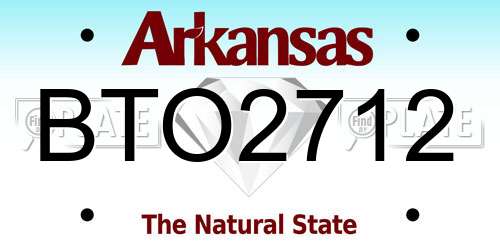 BTO2712 Arkansas License Plate