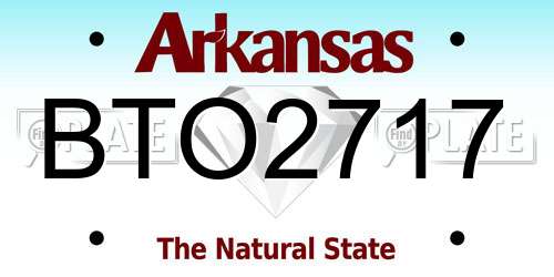 BTO2717 Arkansas License Plate