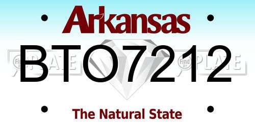 BTO7212 Arkansas License Plate