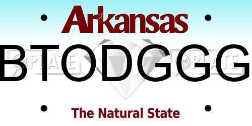 BTODGGG Arkansas License Plate