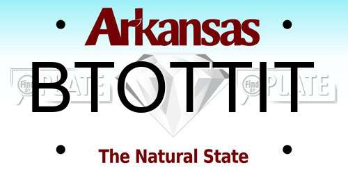 BTOTTIT Arkansas License Plate