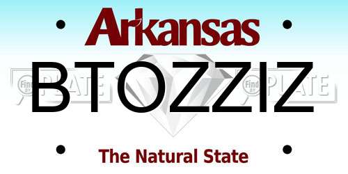 BTOZZIZ Arkansas License Plate