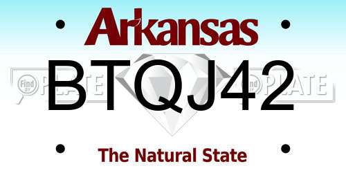 BTQJ42 Arkansas License Plate