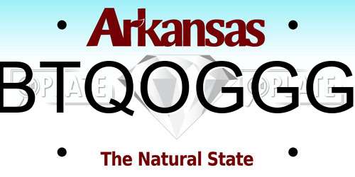 BTQOGGG Arkansas License Plate