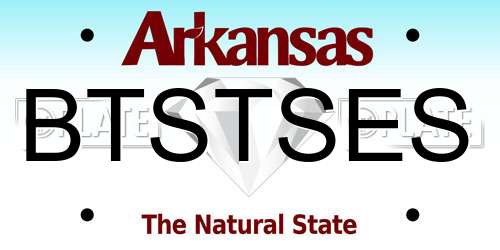 BTSTSES Arkansas License Plate