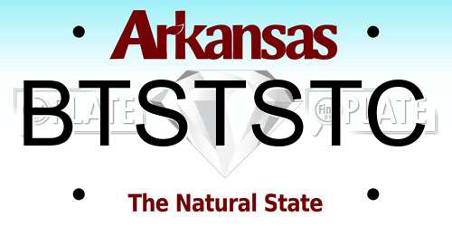 BTSTSTC Arkansas License Plate