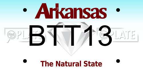 BTT13 Arkansas License Plate