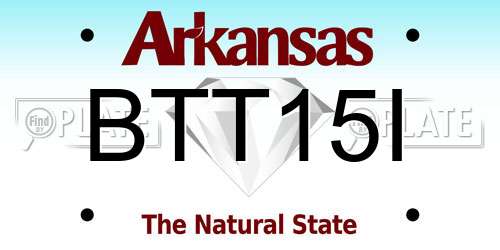 BTT15I Arkansas License Plate