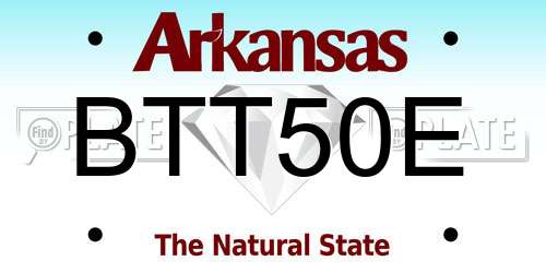 BTT50E Arkansas License Plate