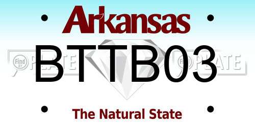 BTTB03 Arkansas License Plate