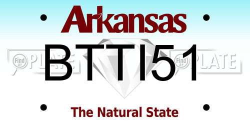BTTI51 Arkansas License Plate