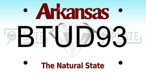 BTUD93 Arkansas License Plate