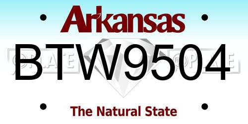 BTW9504 Arkansas License Plate