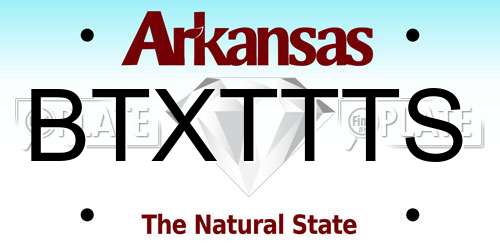 BTXTTTS Arkansas License Plate