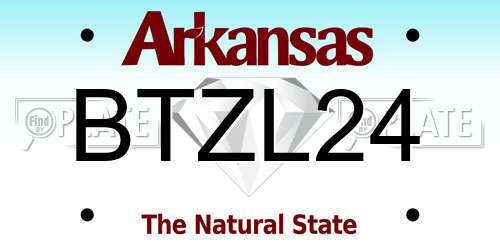 BTZL24 Arkansas License Plate