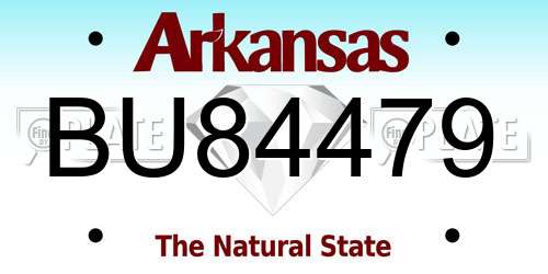 BU84479 Arkansas License Plate