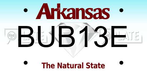 BUB13E Arkansas License Plate
