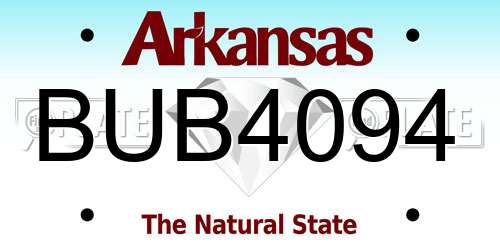 BUB4094 Arkansas License Plate