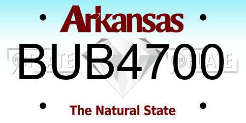 BUB4700 Arkansas License Plate