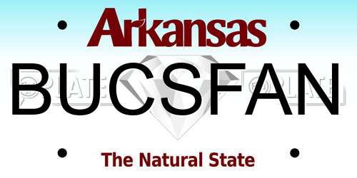 BUCSFAN Arkansas License Plate