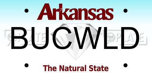 BUCWLD Arkansas License Plate