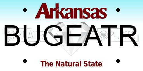BUGEATR Arkansas License Plate