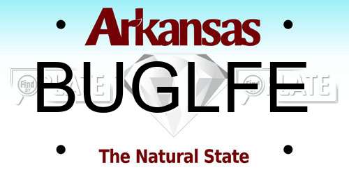 BUGLFE Arkansas License Plate