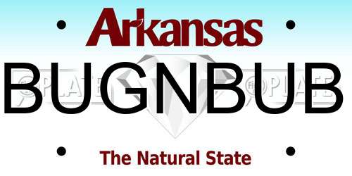 BUGNBUB Arkansas License Plate