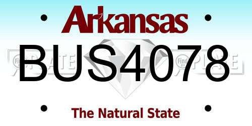 BUS4078 Arkansas License Plate