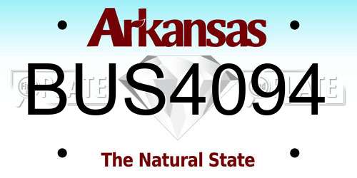 BUS4094 Arkansas License Plate