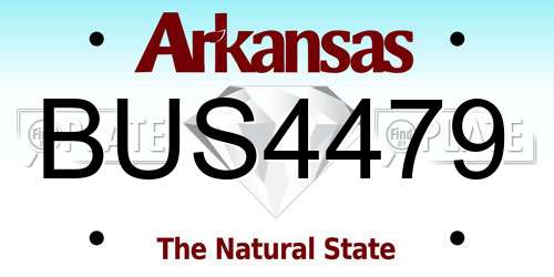 BUS4479 Arkansas License Plate