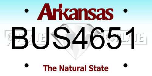 BUS4651 Arkansas License Plate