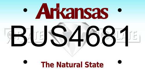BUS4681 Arkansas License Plate