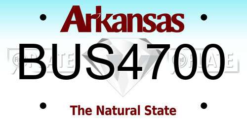 BUS4700 Arkansas License Plate