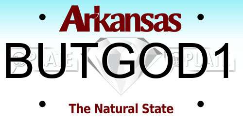 BUTGOD1 Arkansas License Plate
