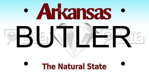 BUTLER Arkansas License Plate