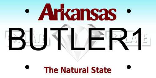 BUTLER1 Arkansas License Plate