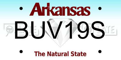 BUV19S Arkansas License Plate