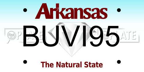 BUVI95 Arkansas License Plate